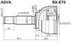ASVA BX-E70 Joint Kit, drive shaft